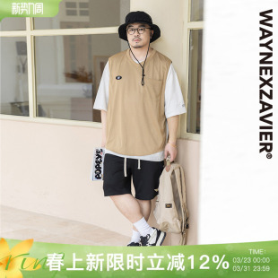 背心男8837 加肥加大穿搭透气网洞坎肩无袖 韦恩泽维尔潮牌大码 男装