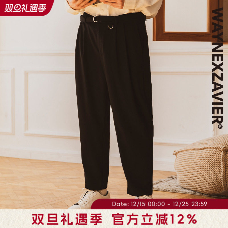 韦恩泽维尔商务休闲宽松长裤西裤