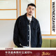 外套男春季 韦恩泽维尔潮牌大码 日系工装 宽松黑色破洞休闲夹克8153