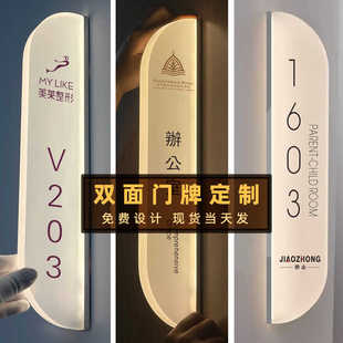 养生会所整形医院医疗诊室双面挂牌高档美容院皮肤管理室房间门牌