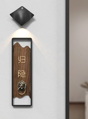 包厢木质门牌创意指示牌民宿酒店房间门牌号定制实木包房标识挂牌