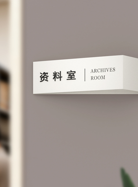 创意白色三角造型公司科室门牌传媒工作室运营部总裁办公室提示牌