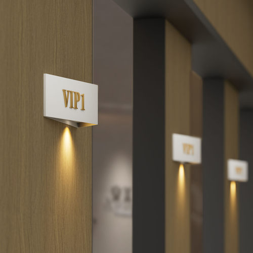 高档VIP包厢氛围发光门牌