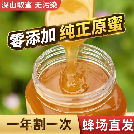 土蜂蜜纯正天然野生农家自产孕妇正宗无添加百花荔枝龙眼洋槐蜂蜜