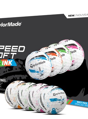 TaylorMade高尔夫球SpeedSoft ink系列墨水高尔夫球两层球远距离