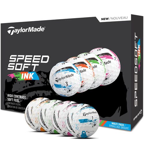TaylorMade高尔夫球SpeedSoft ink系列墨水高尔夫球两层球远距离