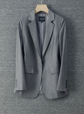 灰色女西装，时尚OL通勤外套，轻薄显瘦，气质职业装，优雅大方！