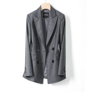 修身西装外套女秋冬百搭2021新款气质羊毛气质通勤西服时尚上衣潮