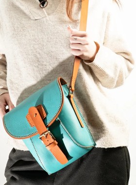 手工皮具图纸 斜挎女包vp233