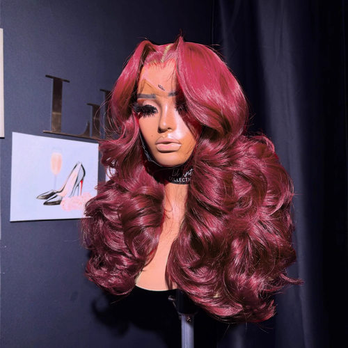 严选13x6 Lace Front BurgundySynthetic Glueless Wig wholesale