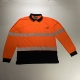 出口澳洲SYZMIK荧光橘色拼色长袖 反光T恤夜间作业道路施工港口服