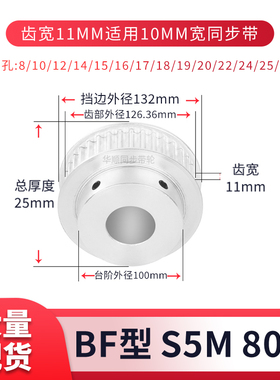 同步轮S5M80齿宽11内孔5 6 8 10 12 14 15 19 20现货套装同步带轮