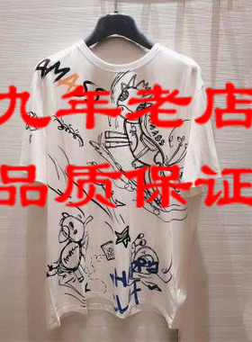 A家专柜正品折扣2026春新款涂鸦印花短袖T恤女5300393-2261AC-001