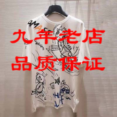 涂鸦印花常规批发棉女短袖T恤