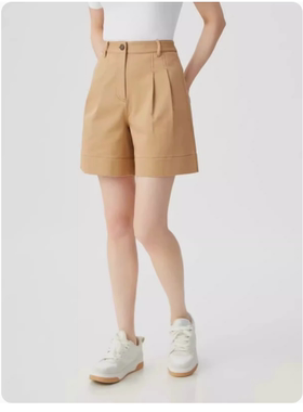 哥家专柜同款2026年春夏新高腰显瘦宽松直筒裤显高短裤女1100509