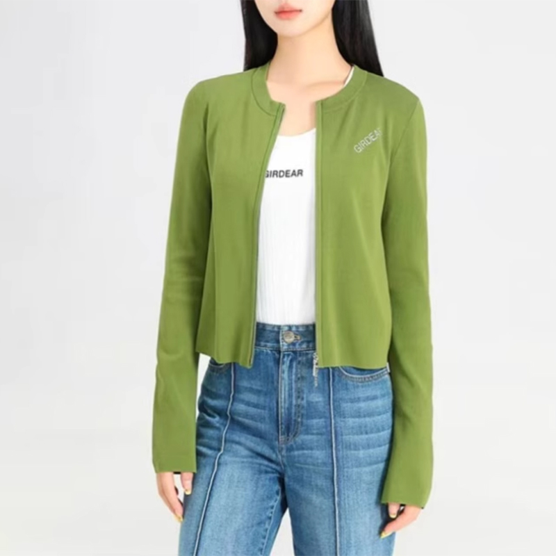 2025新爆款开衫圆领外套字母
