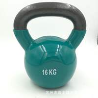 Factory direct sales of kettlebells for women, men, weight loss, solid iron dipped plastic kettlebells, water bottles, dumbbells, colored pure cast iron thumbnail 5