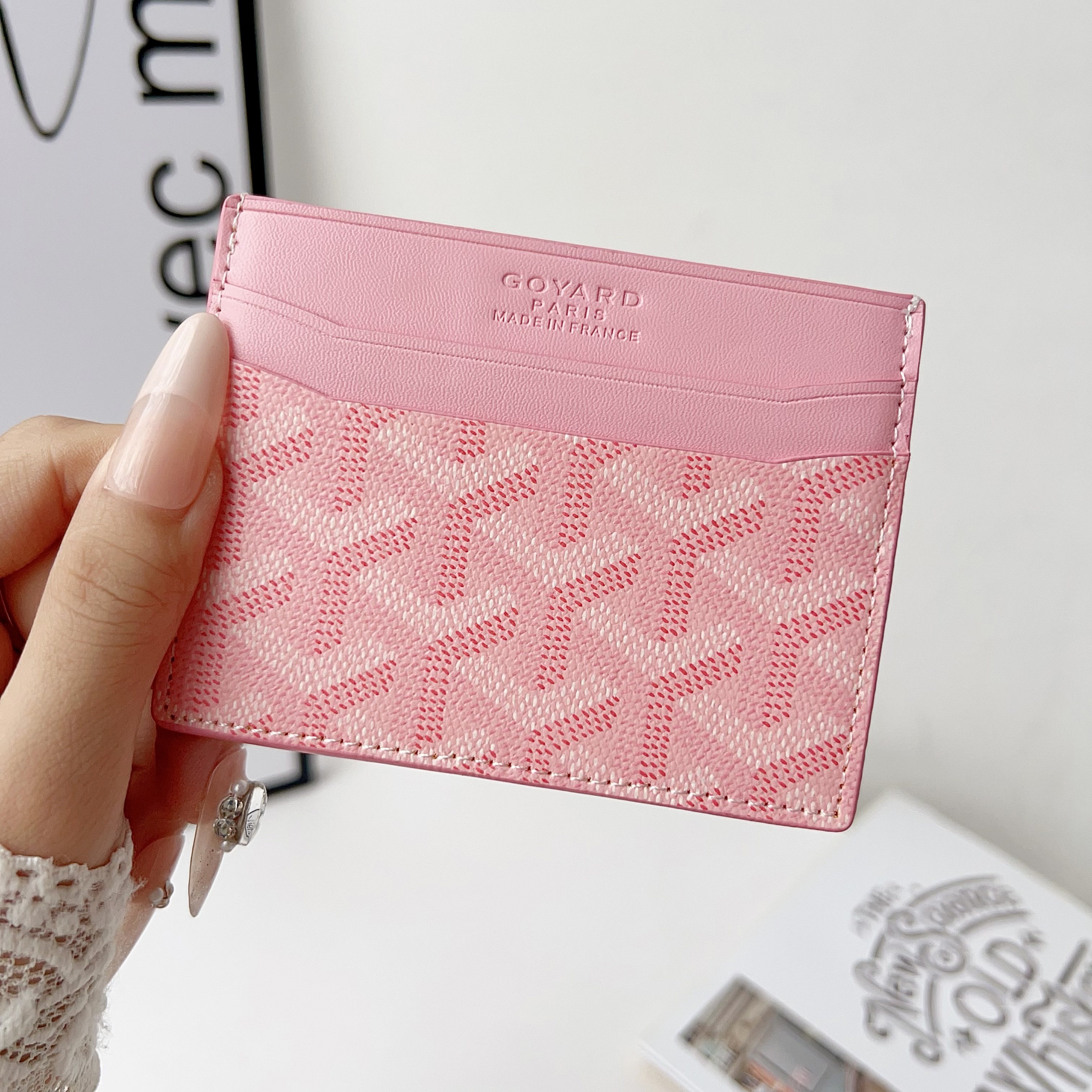 潮牌粉色戈雅狗牙卡包证件包,收纳整理,卡包/证件包,淘宝优惠券,粉丝福利购,淘宝优惠卷