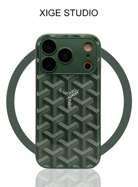 全包自带镜头膜玻璃壳适用苹果17promax手机壳17pro新款iPhone16promax/15promax/14promax潮牌戈雅狗牙绿色