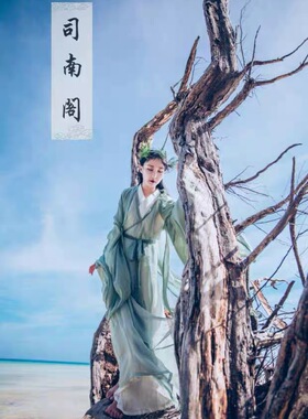 汉服出租司南阁清平调子宋制女款交领直裾长衫大袖衫写真