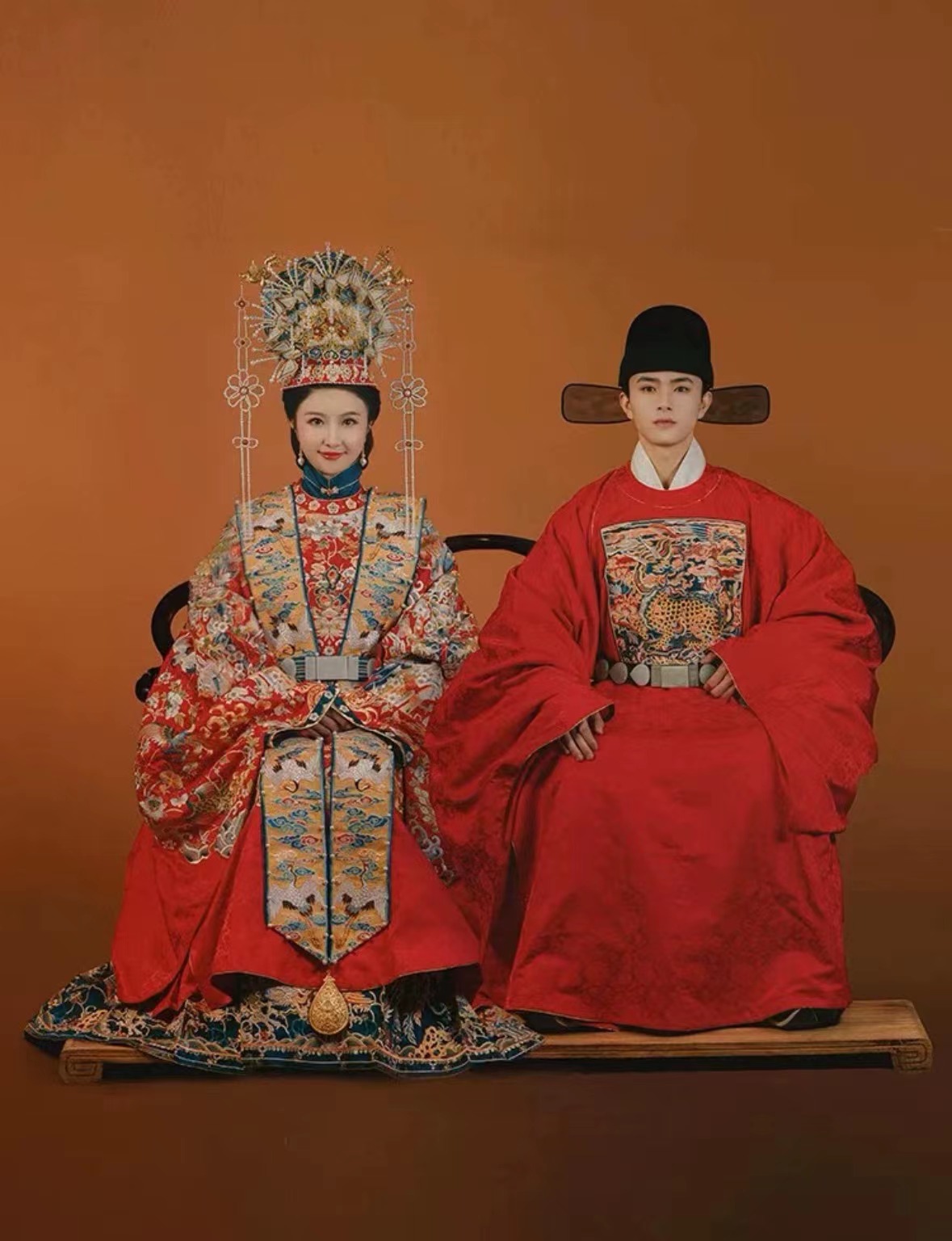 汉服出租锦瑟衣庄明制婚服长宁贰长思男女绣花汉服女款圆领袍中式