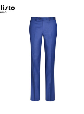 CALLISTO卡利斯特男士羊毛混纺免烫商务休闲套装西裤FLBWP022BL