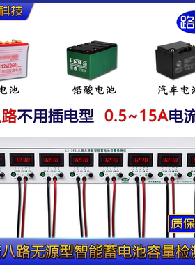 8路康LK25电动车放电仪蓄电池检测仪12V智能无源电瓶插电维护器