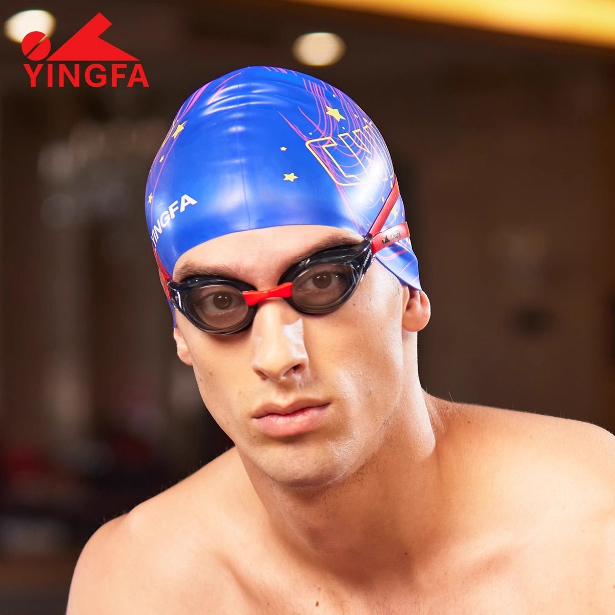 英发泳镜男款专业竞速游泳眼镜儿童泳镜女防水防雾高清潜水游泳镜