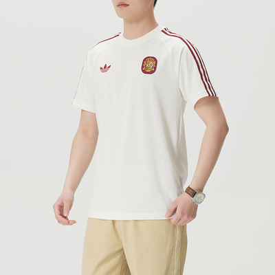 阿迪达斯短袖男2026夏季新款足球训练跑步运动T恤半袖上衣JZ2256