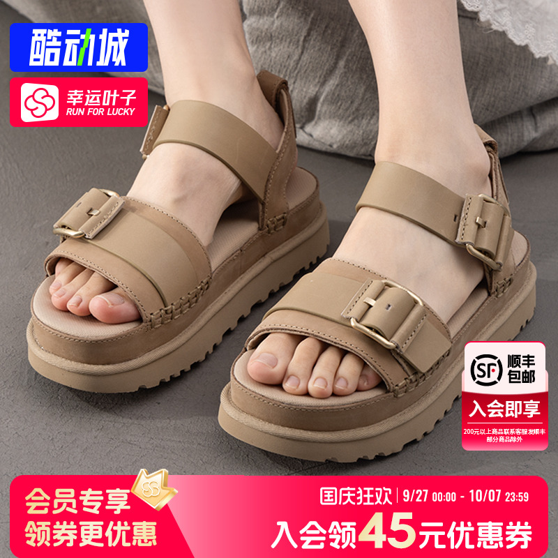 UGG官方正品女鞋秋季新款女士厚底露趾休闲时尚户外凉鞋拖鞋清仓