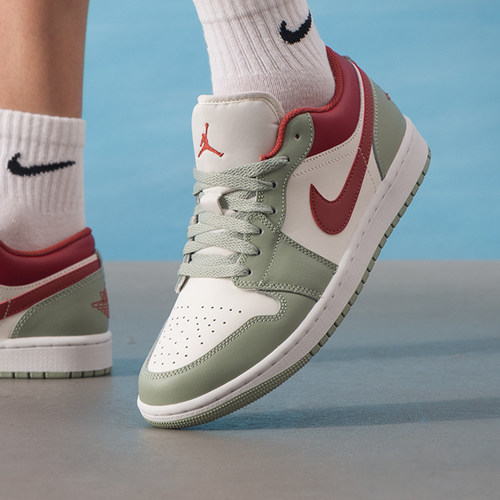 幸运叶子|Nike耐克Air Jordan1AJ1绿红板鞋2026夏季复古篮球鞋