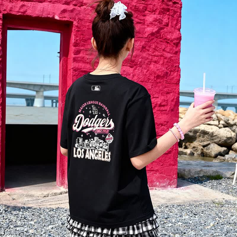 MLB官方正品男女同款短袖26夏季新款街头复古宽松字母印花凉感T恤图片