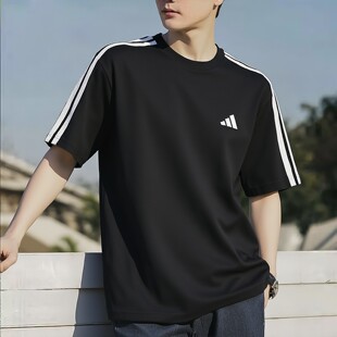 男士 阿迪达斯官方正品 运动半袖 男2026新款 纯棉宽松T恤KR2490 短袖
