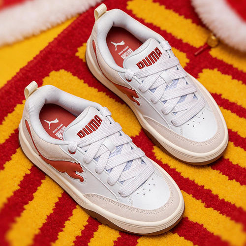 彪马男鞋官方正品Park Lifestyle白红板鞋2026春季新款运动休闲鞋