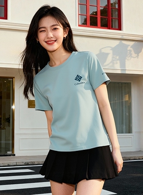 Columbia哥伦比亚户外26春夏新品女子纯棉圆领短袖运动T恤AR9409