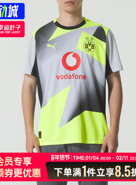 PUMA彪马足球短袖男装2025秋季新款运动鞋比赛训练透气T恤780104