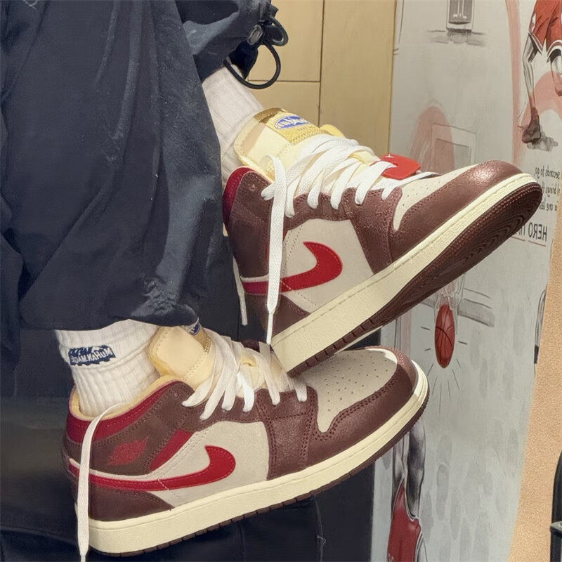 NIKE耐克板鞋女鞋2025冬季AIR JORDAN 1 MID运动训练篮球鞋休闲鞋,运动鞋new,童鞋/青少年鞋,淘宝优惠券,粉丝福利购,淘宝优惠卷