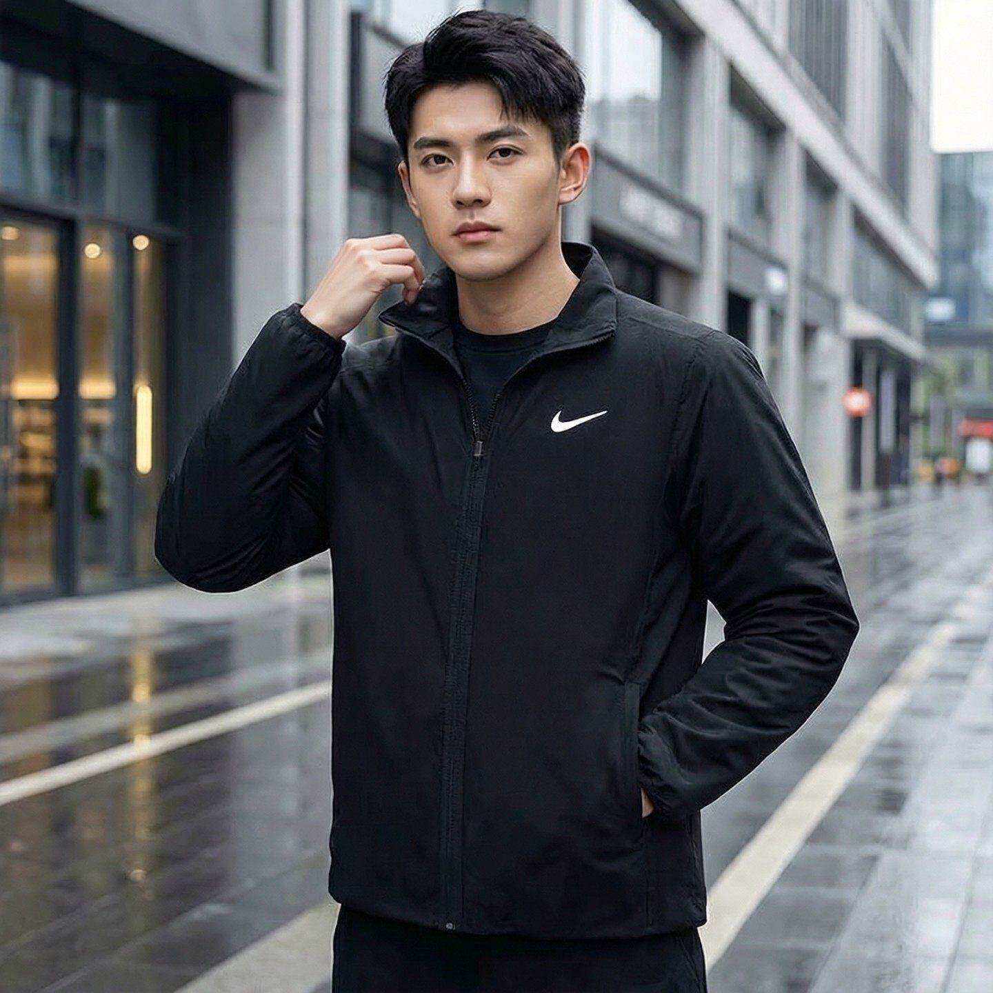 Nike耐克外套男款官方正品运动服2026春季新款黑色训练跑步夹克男