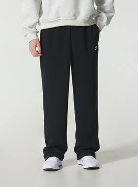 NIKE耐克针织长裤男裤子2025冬新款运动裤宽松黑色直筒裤IF0489