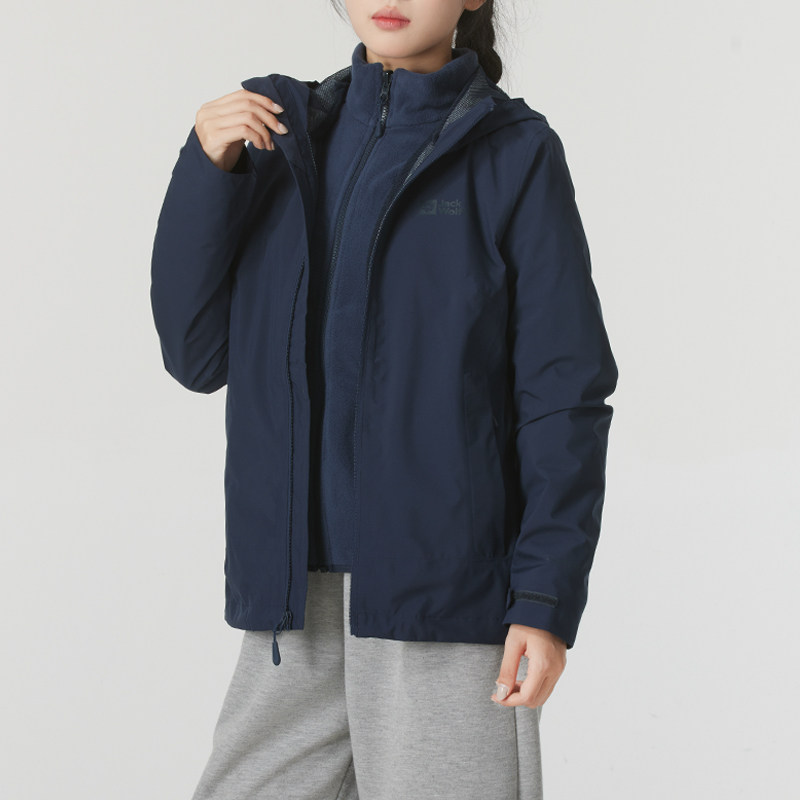 幸运叶子|狼爪官方正品摇粒绒三合一外套女夏季新款户外冲锋衣女