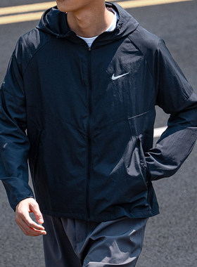 耐克官方正品男装2025冬季新款运动服跑步训练连帽夹克DD4747-010