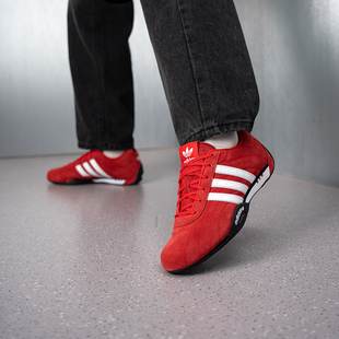 阿迪达斯三叶草男女红色休闲鞋26新年款ADIRACER LO运动鞋IH4156