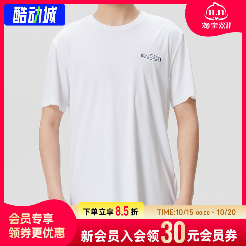 幸运叶子|斯凯奇T恤男装26秋季运动服跑步休闲服舒适透气短袖