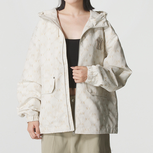 MLB男装女装新款户外梭织连帽夹克日常通勤运动服3AWJM0554