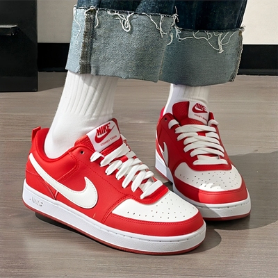 NIKE耐克官方正品女鞋新年款红色运动鞋婚鞋休闲鞋COURT低帮板鞋