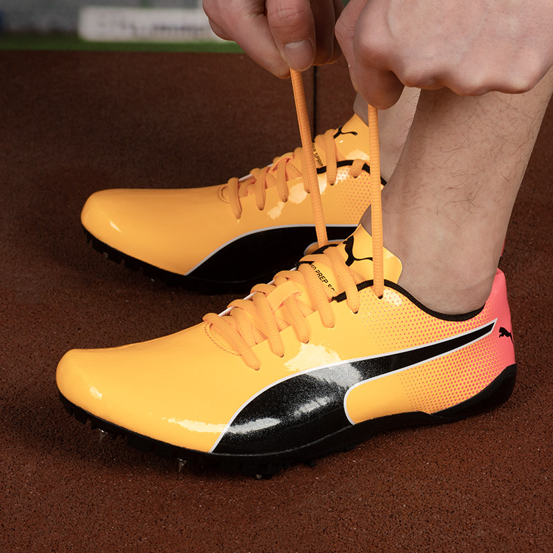 彪马男鞋女鞋官方正品evoSPEED Prep Sprint 3竞速钉鞋日光黄跑鞋