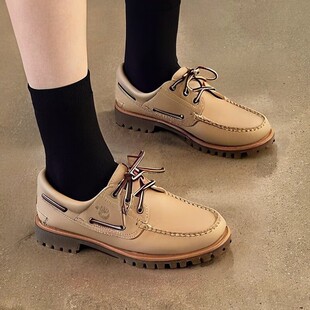 Timberland添柏岚女鞋秋季新款马丁靴户外通勤乐福鞋防滑低帮船鞋