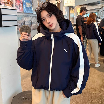 彪马女装官方正品T7 Woven JKT棉服2026春季新款拒水运动休闲外套