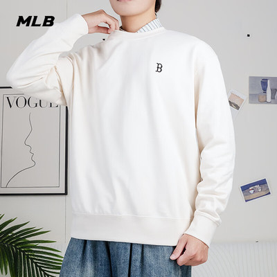 MLB官方正品情侣圆领卫衣男女上衣25秋季新款保暖简约时尚套头衫