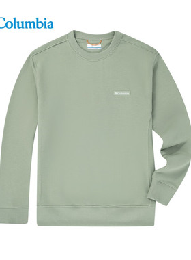 哥伦比亚浅绿色卫衣男装秋季新款男士休闲套头衫跑步运动服AE3351